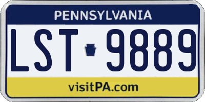 PA license plate LST9889