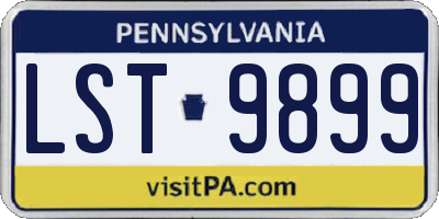 PA license plate LST9899
