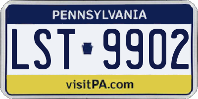 PA license plate LST9902