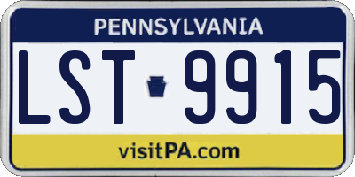 PA license plate LST9915