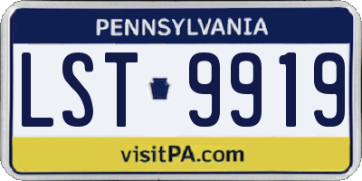 PA license plate LST9919