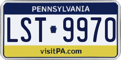 PA license plate LST9970