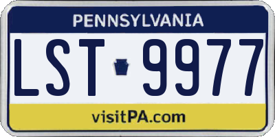 PA license plate LST9977