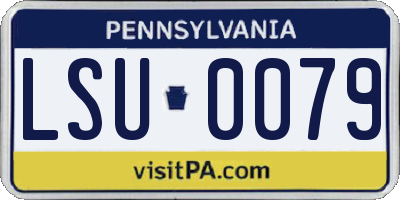 PA license plate LSU0079