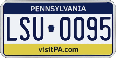 PA license plate LSU0095