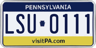 PA license plate LSU0111