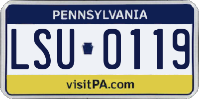 PA license plate LSU0119