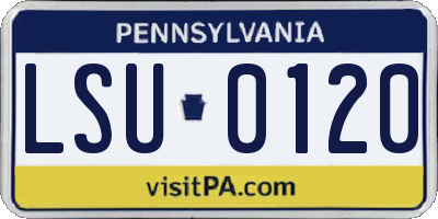 PA license plate LSU0120