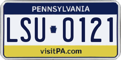 PA license plate LSU0121