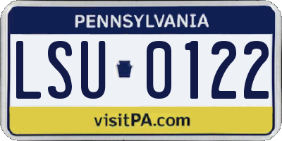 PA license plate LSU0122