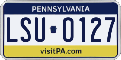 PA license plate LSU0127