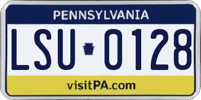 PA license plate LSU0128