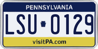 PA license plate LSU0129