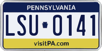 PA license plate LSU0141