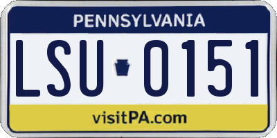 PA license plate LSU0151