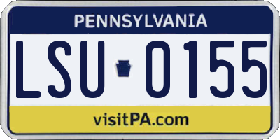 PA license plate LSU0155