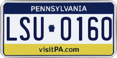 PA license plate LSU0160