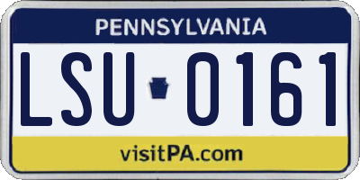 PA license plate LSU0161