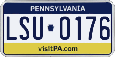 PA license plate LSU0176