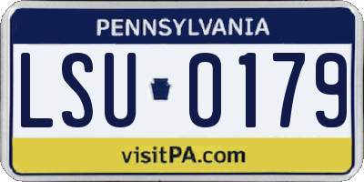 PA license plate LSU0179