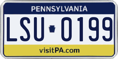 PA license plate LSU0199
