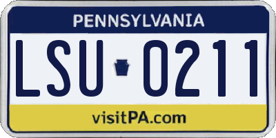 PA license plate LSU0211