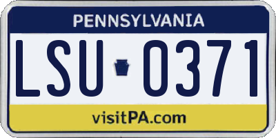 PA license plate LSU0371