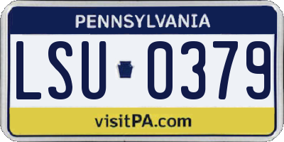 PA license plate LSU0379