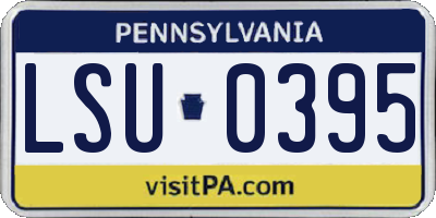 PA license plate LSU0395