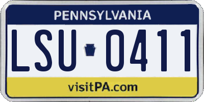 PA license plate LSU0411