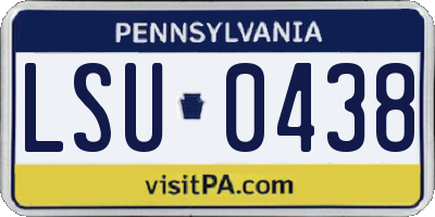 PA license plate LSU0438
