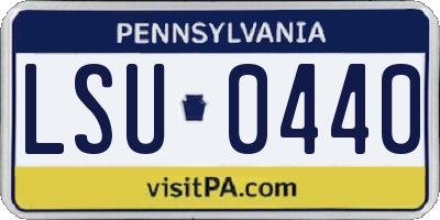 PA license plate LSU0440