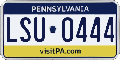 PA license plate LSU0444