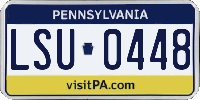 PA license plate LSU0448