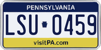 PA license plate LSU0459