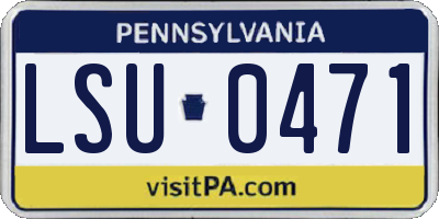 PA license plate LSU0471