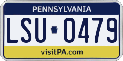 PA license plate LSU0479