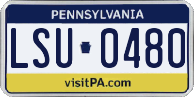 PA license plate LSU0480