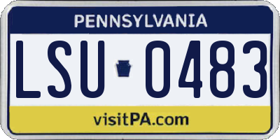 PA license plate LSU0483