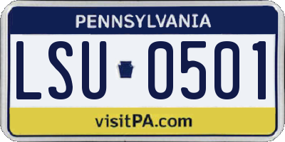 PA license plate LSU0501