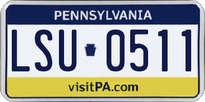 PA license plate LSU0511