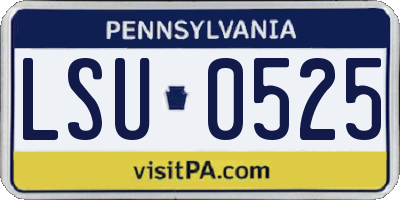 PA license plate LSU0525