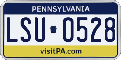 PA license plate LSU0528