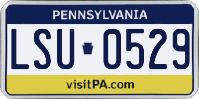 PA license plate LSU0529
