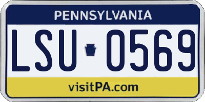 PA license plate LSU0569