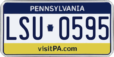 PA license plate LSU0595