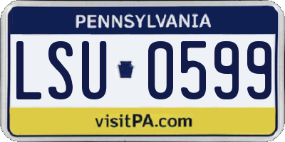 PA license plate LSU0599