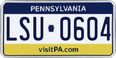 PA license plate LSU0604