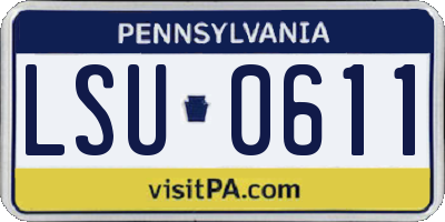 PA license plate LSU0611