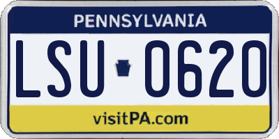 PA license plate LSU0620
